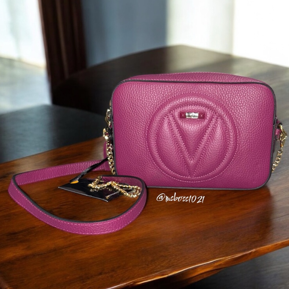 Valentino Magenta Babette Leather Crossbody Bag + Dustbag NWT